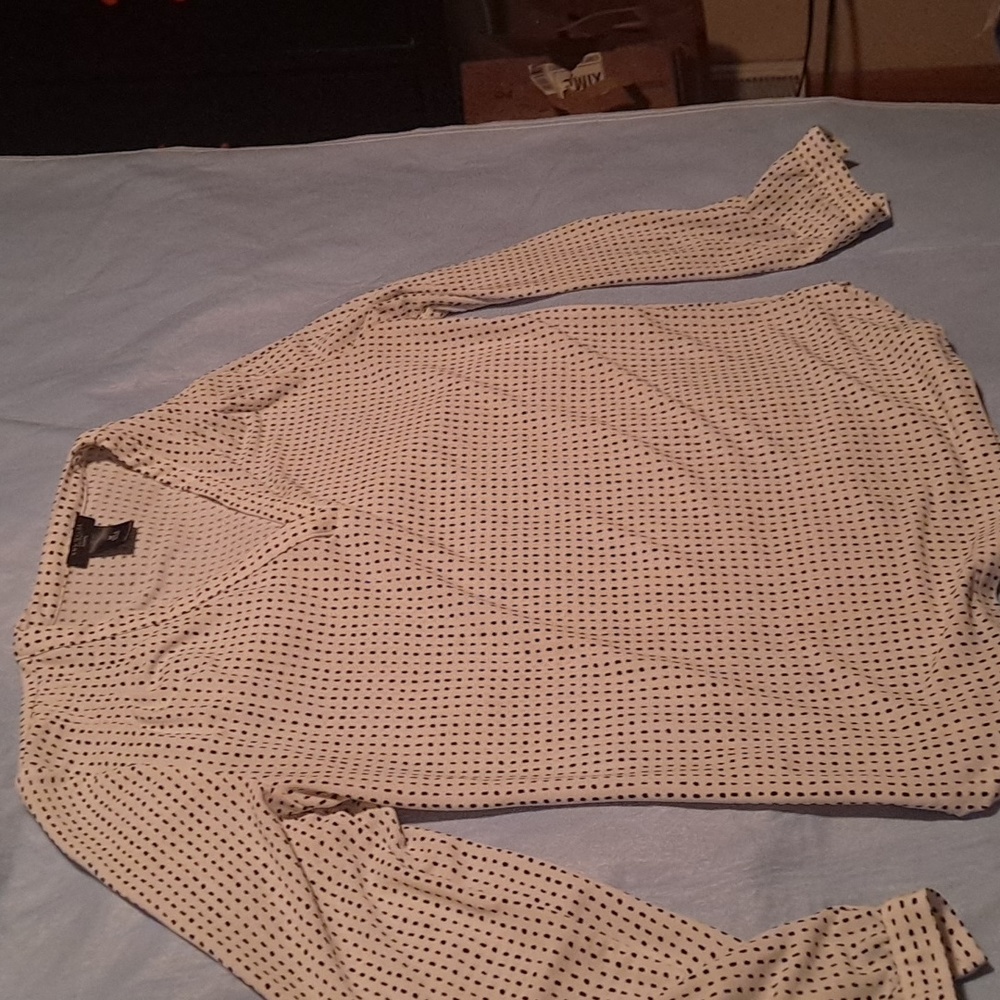 White and black blouse